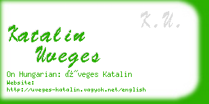 katalin uveges business card